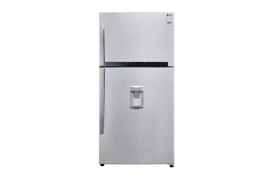 LG 481L Shiny Steel Top Fridge Freezer with Hygiene Fresh: GN-B602HLPL