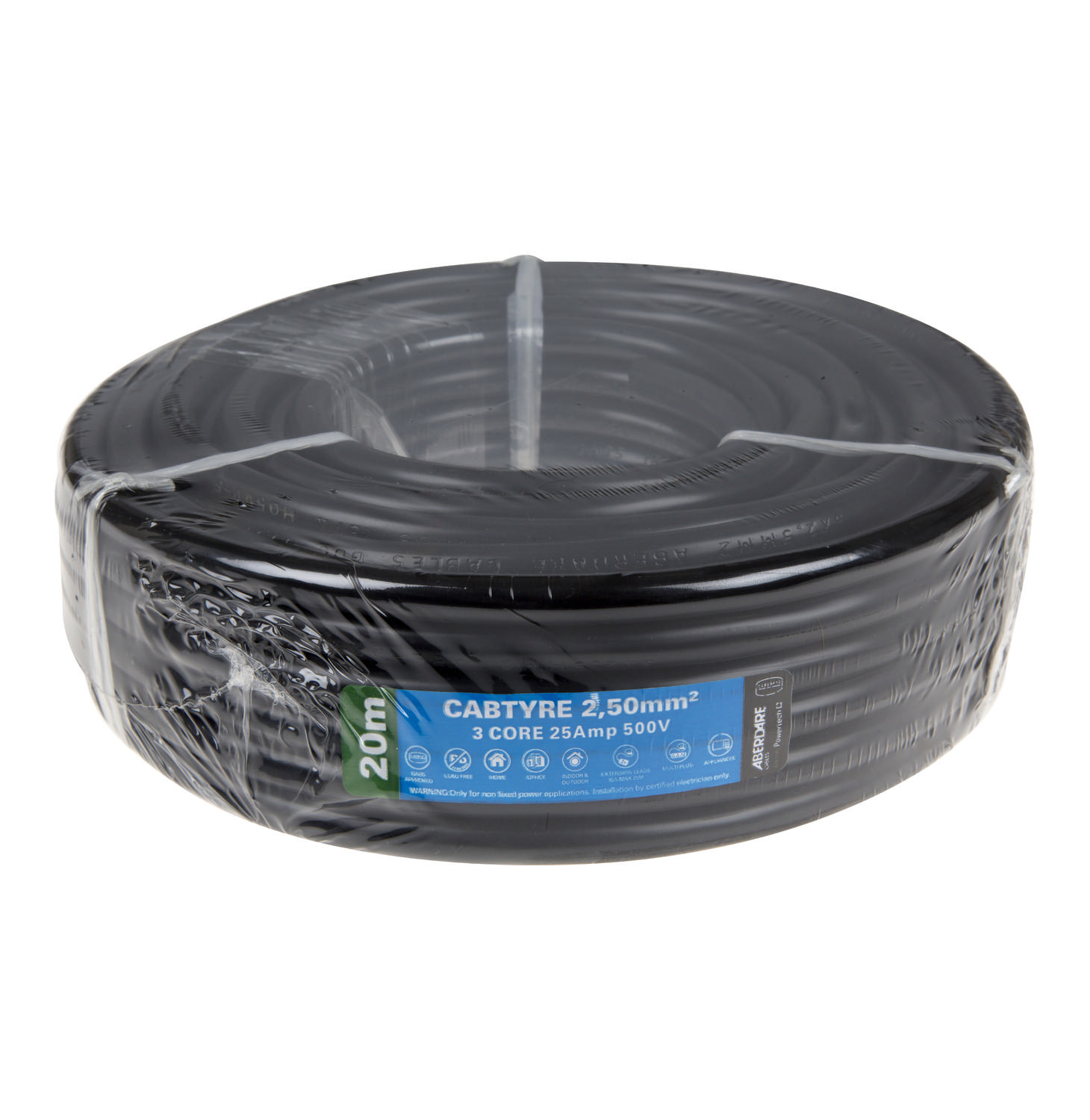 Aberdare Ripcord 2 Core Black (0.5mm x 20m)