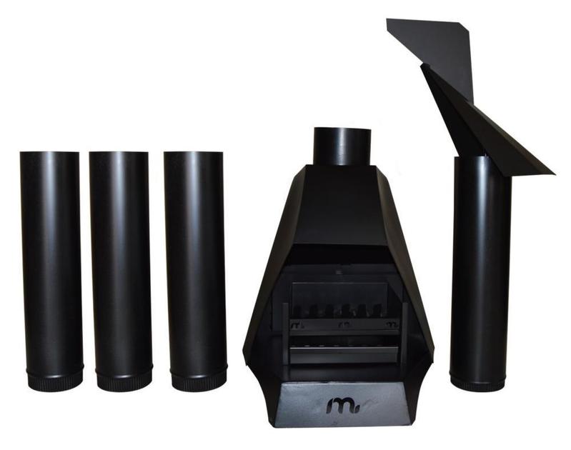 Megamaster 700 Molara Freestanding Mild Steel Fireplace - Black