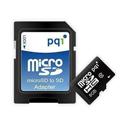 PQI 8 GB: MicroSD Class 4 with Adapter