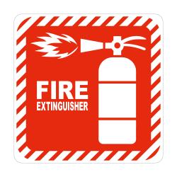 Parrot Products: Red Fire Extinguisher Symbolic Sign