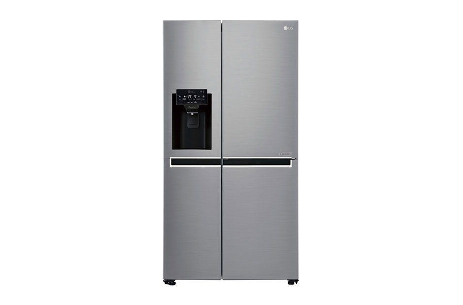 LG 668L Platinum Silver Side by Side Refrigerator: GC-J247SLLZ