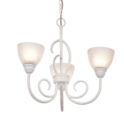 Bright Star Lighting Provencial Style 3 Light Chandelier - French White