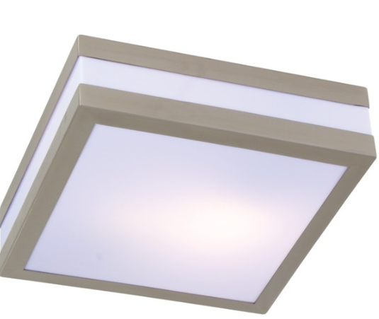 Eurolux Square Bathroom Ceiling Light - Stainless Steel 