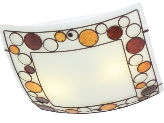 Eurolux Toleda Ceiling Light - Brown/Orange/White