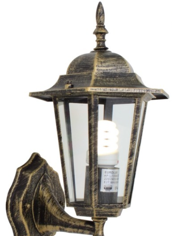 Eurolux O15BG - Lantern 6 Pan Up Facing Black/Gold