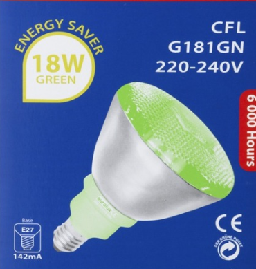 Eurolux Compact Fluorescent Par38 18w Green E27