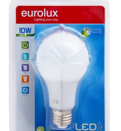 Eurolux B22 LED Glass A60 Globe - Cool White (6w)