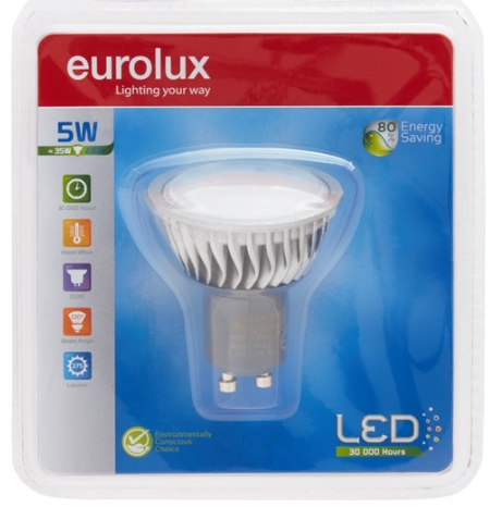 Eurolux LED Gu10 500lm Warm White (5w)