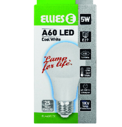 Ellies Cool White LFL 5w A60 LED E27