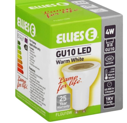 Ellies Warm White LFL 3.5w GU10 LED