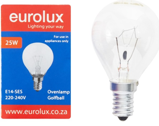 Eurolux E14 Incandescent Golfball Oven - Warm White (25w)