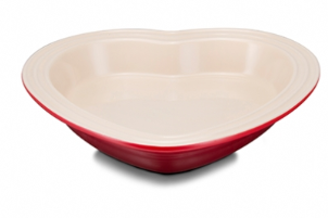 Le Creuset Heart-Shaped Fluted Flan Dish