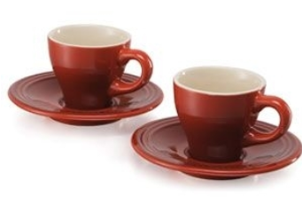 Le Creuset Espresso Cup and Saucer Set of Two