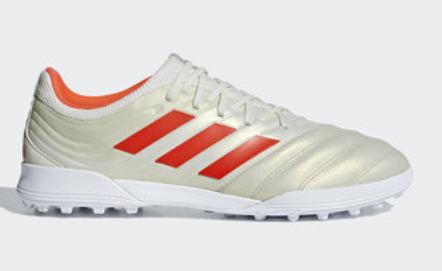 Adidas COPA 19.3 TF Shoes - Off White and Solar Red