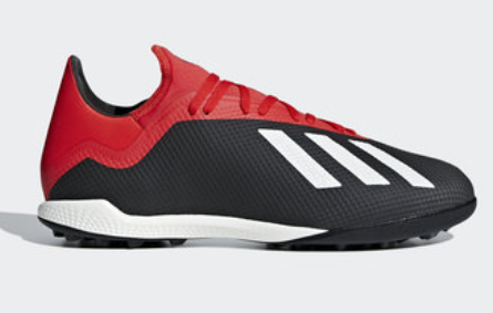 Adidas X Tango 18.3 Turf Boots - Core Black and Active Red