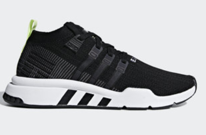 Adidas EQT Support Mid ADV Primeknit Shoes - Core Black and Grey Five
