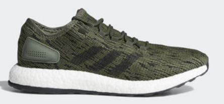 Adidas Pureboost Shoes - Base Green and Core Black