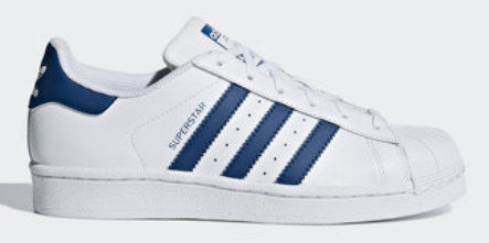 Adidas Superstar Shoes - White and Legend Marine