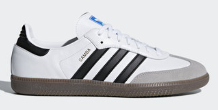 Adidas Samba OG Shoes - White and Clear Granite