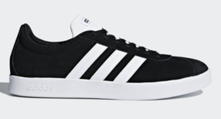 Adidas VL Court 2.0 Shoes - Core Black and White