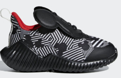 Adidas Fortarun Mickey Shoes - Core Black and Active Red