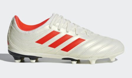 Adidas COPA 19.3 FG J Shoes - Off Whte and Solar Red
