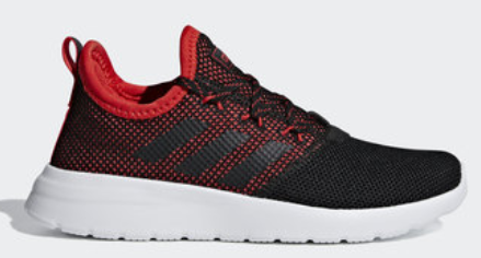 Adidas Lite Racer Reborn Shoes - Core Black and Active Red