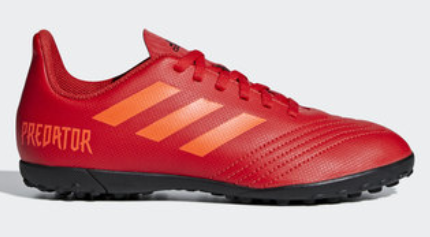 Adidas Predator 19.4 Turf Boots - Active Red and Core Black