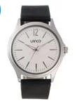 Lanco Men's Black & Silver Watch