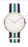 Miss Maxi White Dial Green/Navy Nylon Strap Analogue Watch