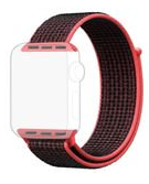 PiFit Black Red Apple Watch Strap / Band Nylon Loop 42/44mm - Series 1,2,3,4