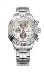 Skyla Jewels Megir 2019 Men's Full Chronograph Movement Watch - White Face