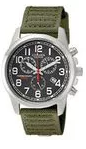 Citizen Men's AT0200-05E Eco-Drive Stainless Steel Watch with Green Canvas Band (parallel import)
