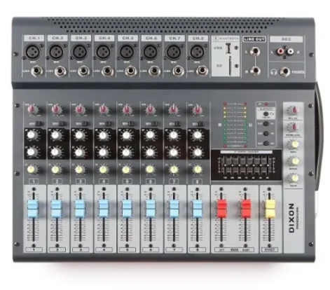 Dixon 8CH DJ Line Mixer - PM802USB