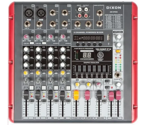Dixon 6CH DJ Line Mixer: AM-XP608