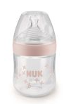 NUK - Nature Sense 150ml Bottle - Small Size 1 - Pink