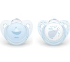 NUK - Trendline Soother with Box - Baby Blue - Boat Elephant - Size 1