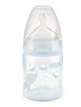 Nuk - 150ml FC Bottle Silicone Teat size 1 - Blue Elephant
