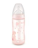 Nuk - 300ml Twin Pack FC Bottle Silicone Teat Size 2 - Rose Rabbit