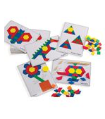 Gigo Activity Cards Pattern Blocks Set #1 - 12 Double Sided Cards