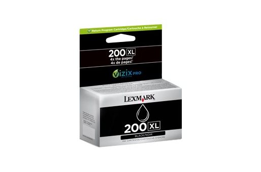 Lexmark Cartridge No. 200XL - High Yield - black - original - ink cartridge - LCCP, LRP
