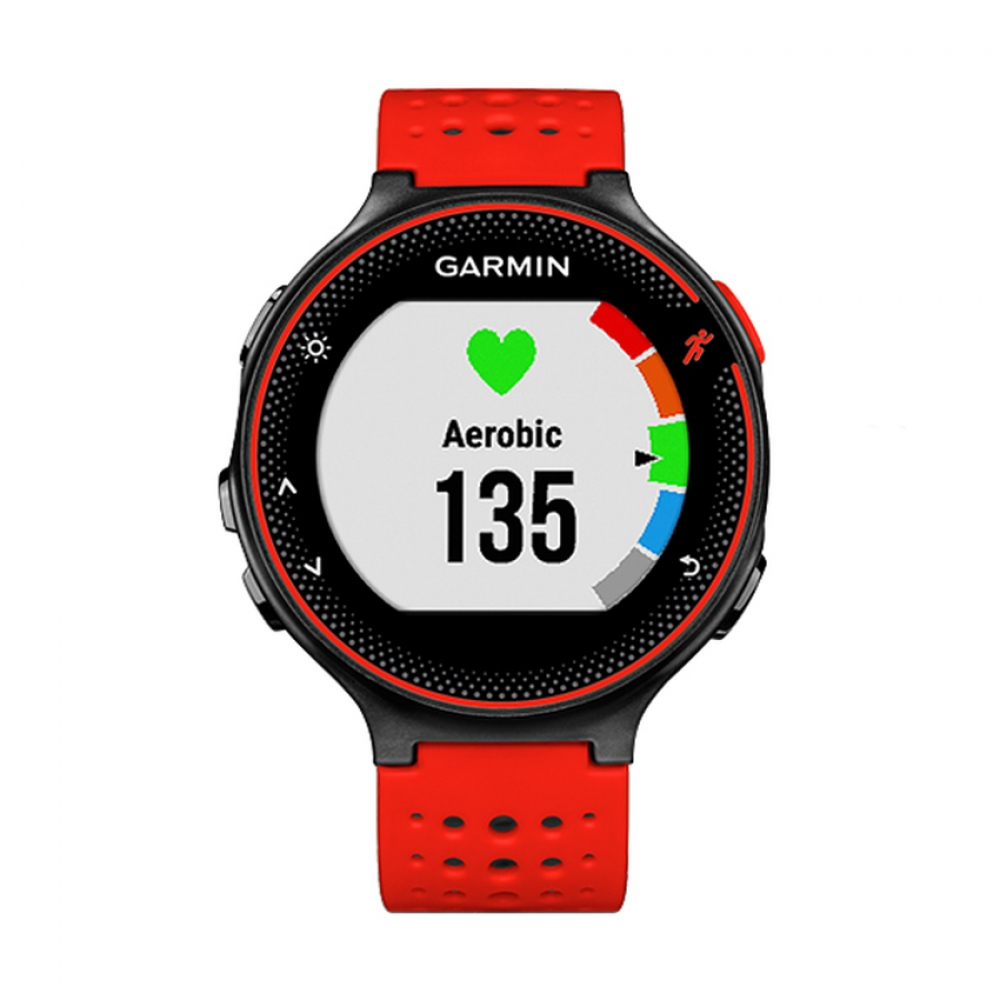 Garmin Forerunner 235 GPS Running Watch with Wrist Heart Rate Monitor (Black and Red)