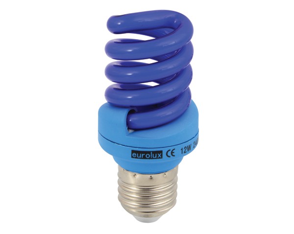 Eurolux Compact Fluorescent Spiral 12w Blue E27