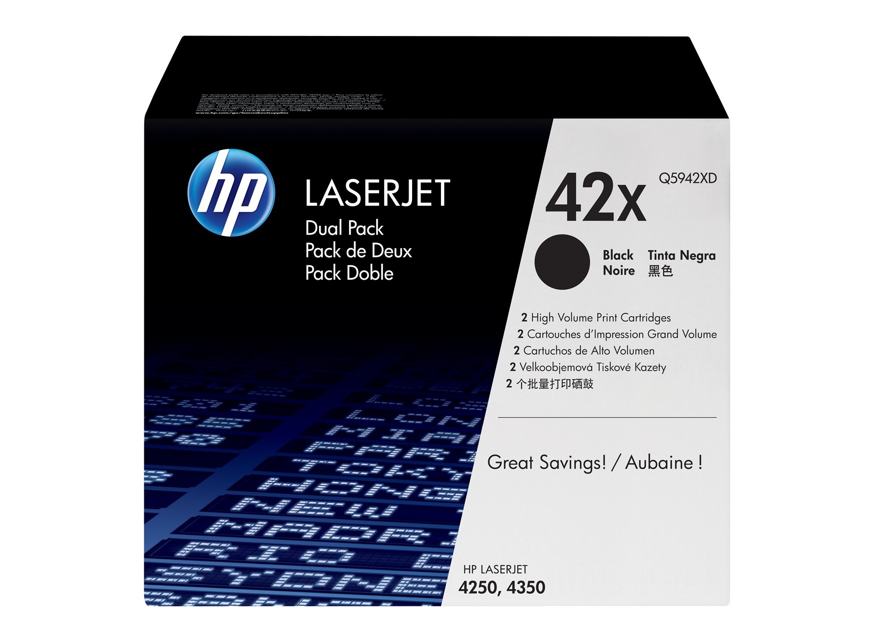 HP 42X High Yield Black LaserJet Toner Cartridge