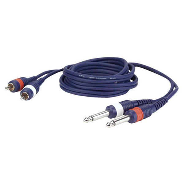 Comptronics 3 RCA to 3 RCA OFC Audio Cord – Gold – 3000mm