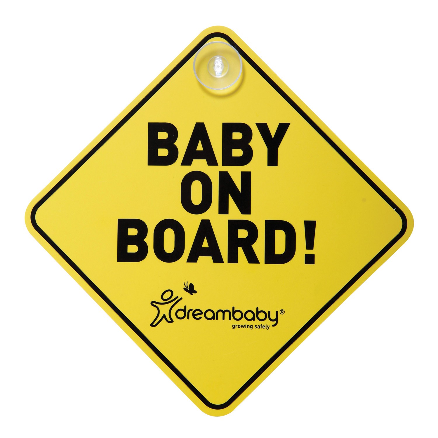 Dream Baby on Board Sign – Yellow