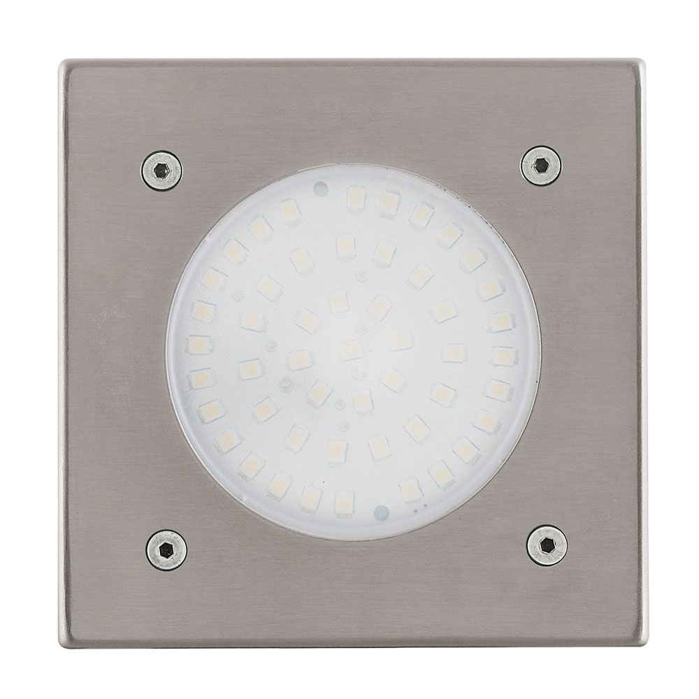 Eglo Lamedo Square Ground Recessed Garden Light – Silver