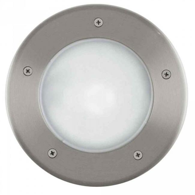 Eglo Riga 3 Round Ground Recessed Garden Light – Silver