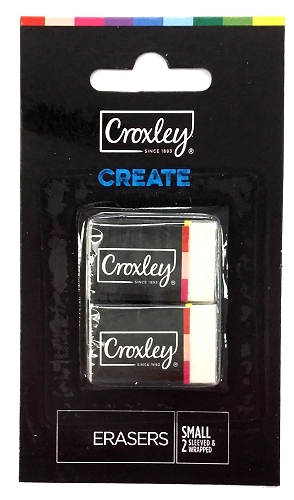 Croxley Create Small Erasers - Blister of 2